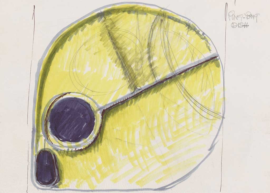 disegno piatto ping pong