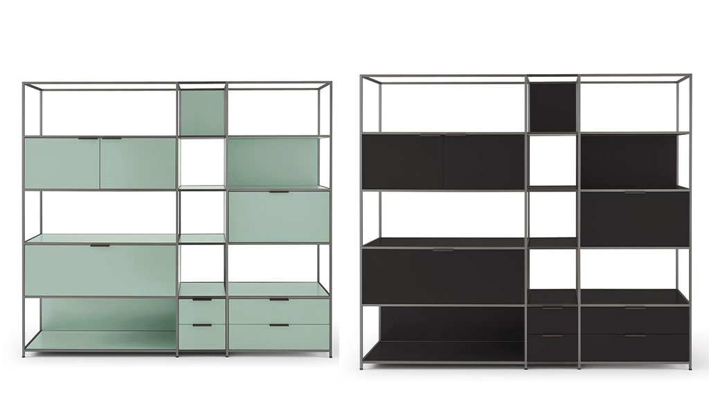 librerie modulari colorate in varie finiture