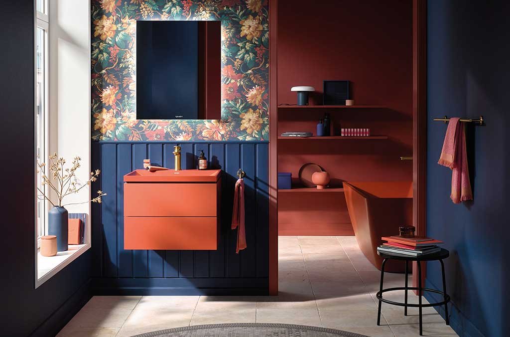 mobile bagno colorato singolo rosso