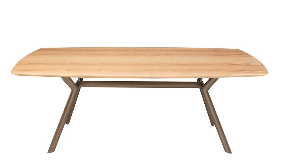 tavolo rettangolare piano legno chiaro