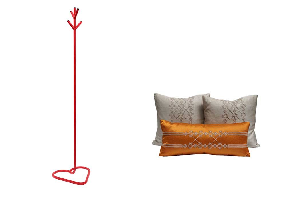 coat hangers and cushions