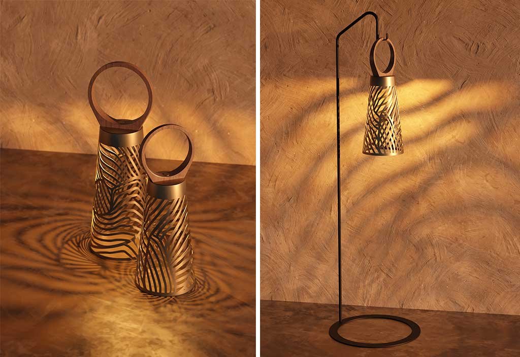 lanterna da esterno con anello da appendere o freestanding