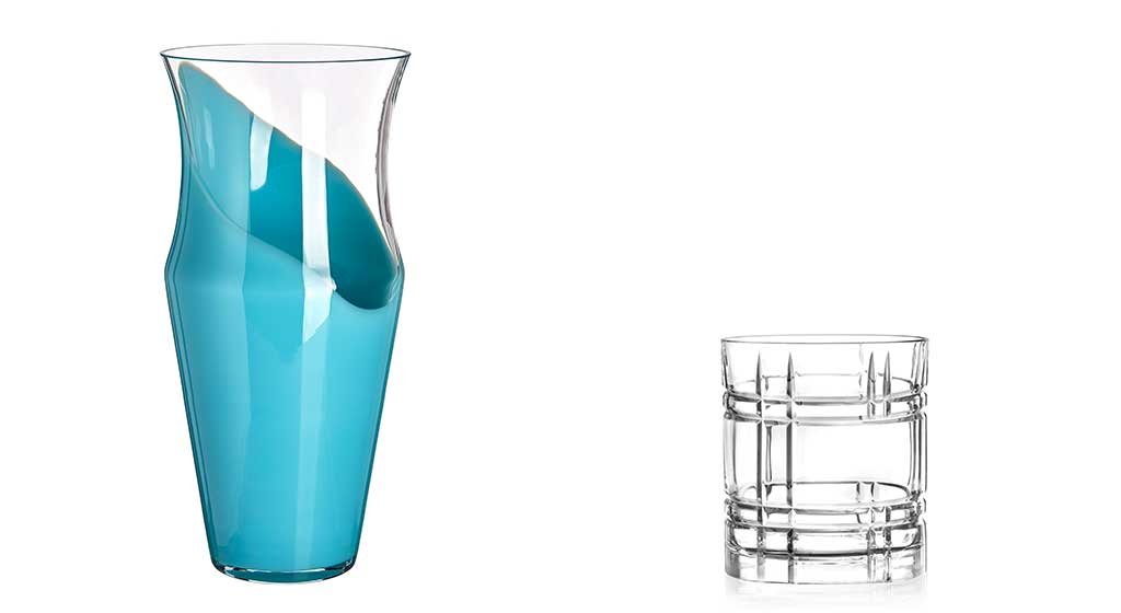 vase and glass