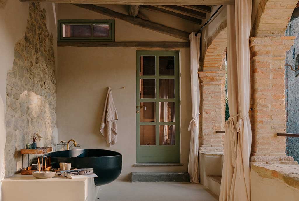 bagno en suite vocabolo moscatelli hotel