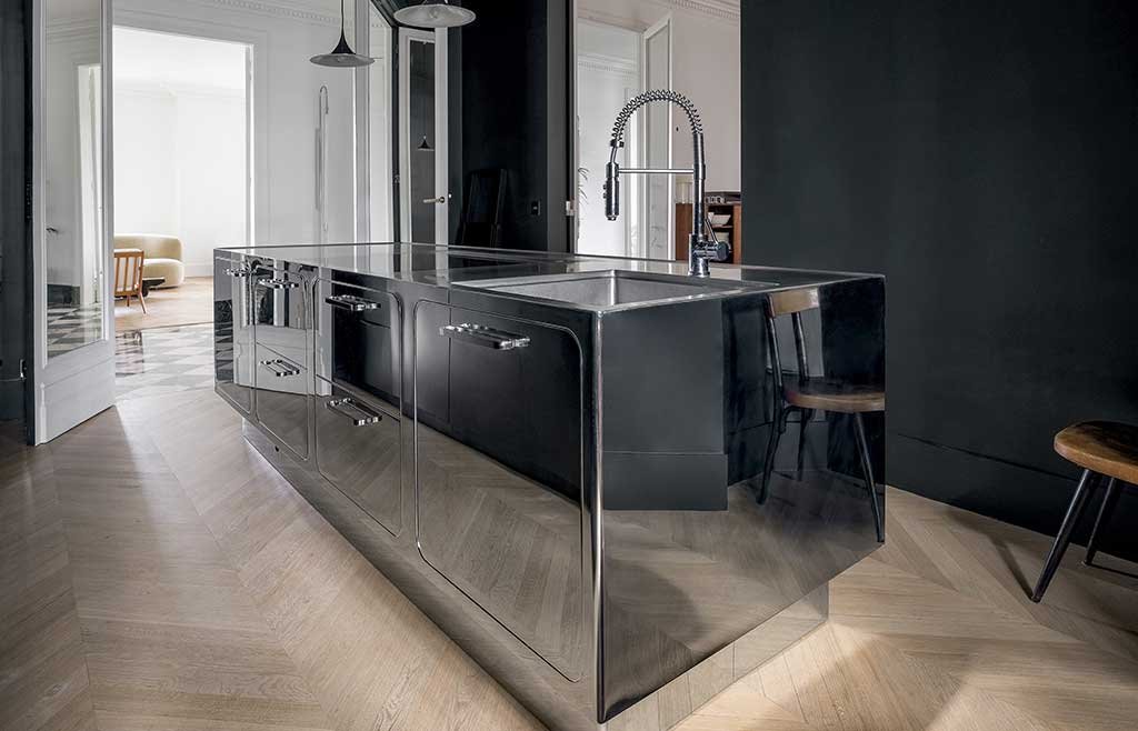 cucina ego acciaio cromato abimis