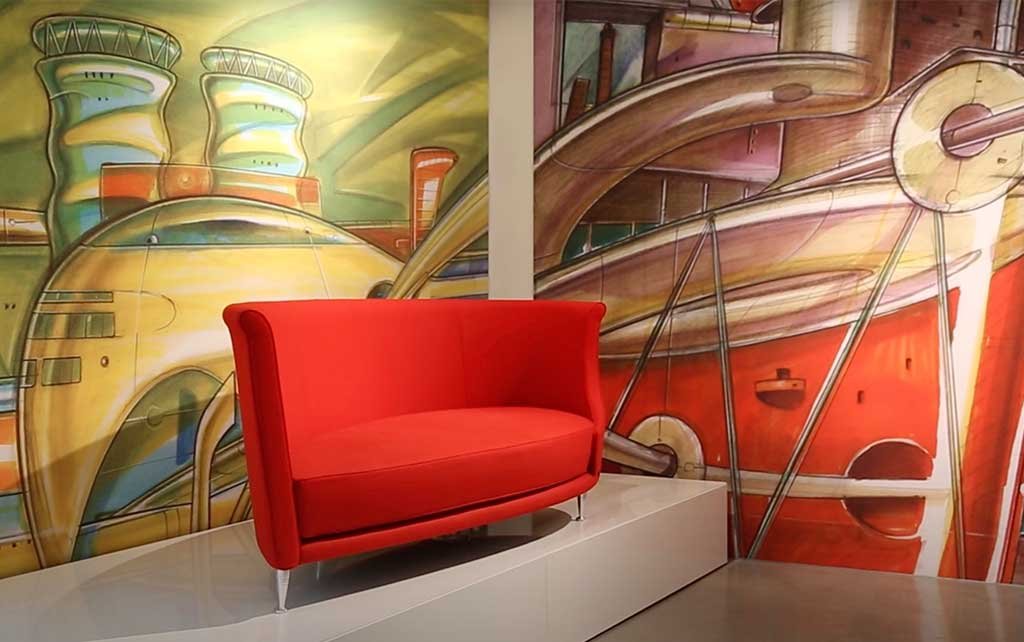 divano newtone rosso