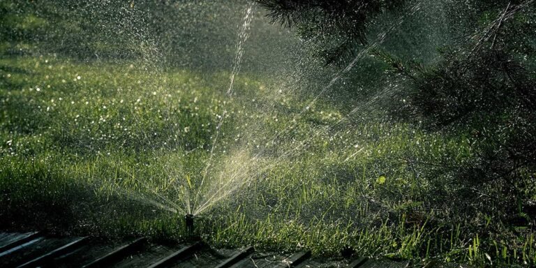 irrigatore giardino interrato in funzione
