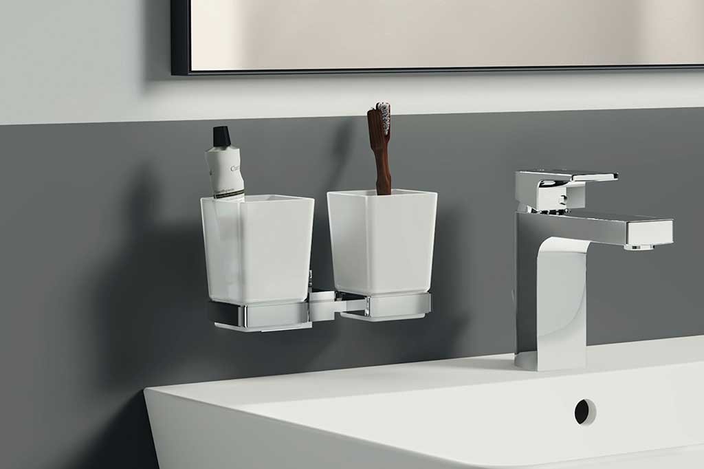 portaspazzolino bagno doppio