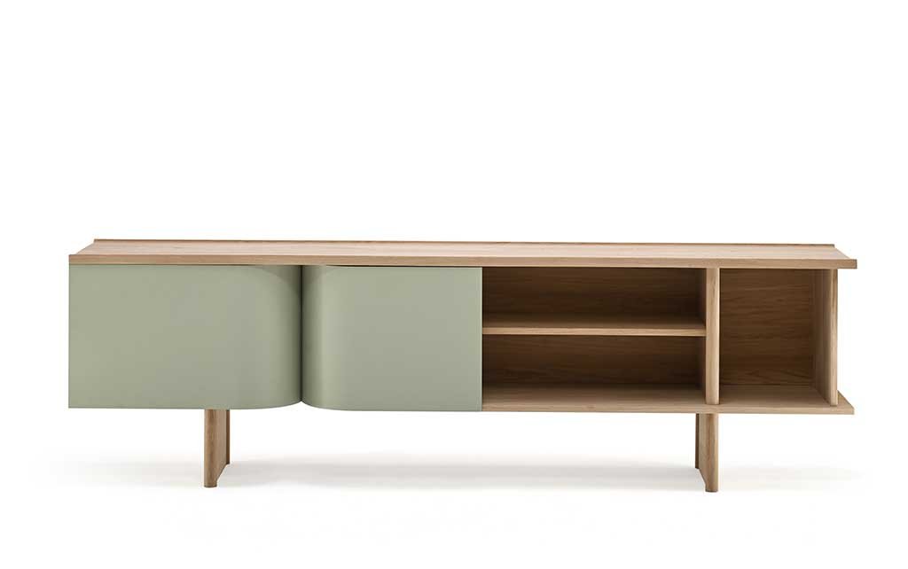 madia ante curvate rivestite linoleum