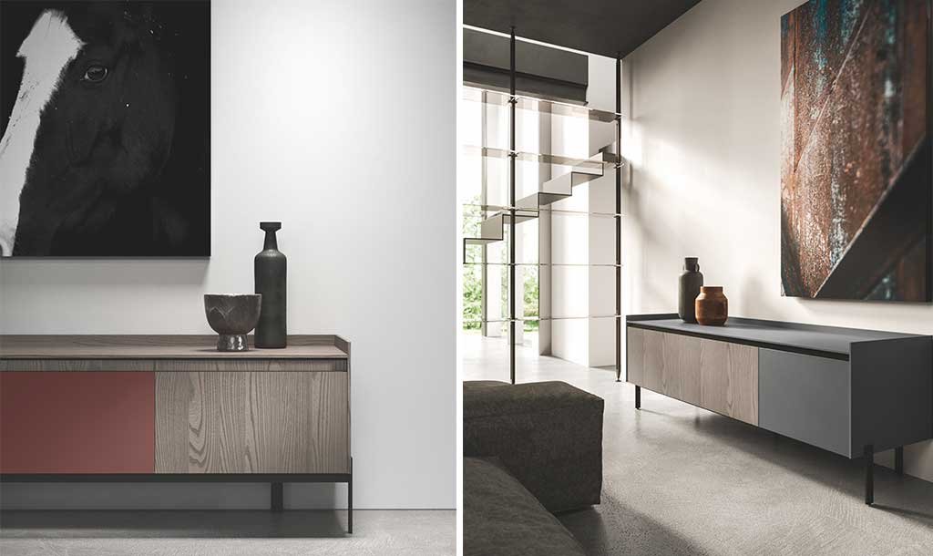 madia personalizzabile materiali e finiture
