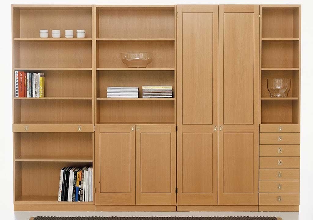 armadio legno listellare stile scandinavo