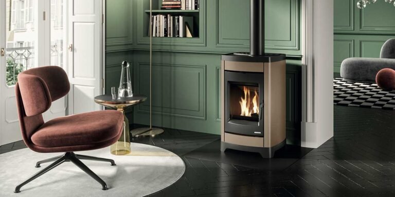 stufa a pellet di design per il living