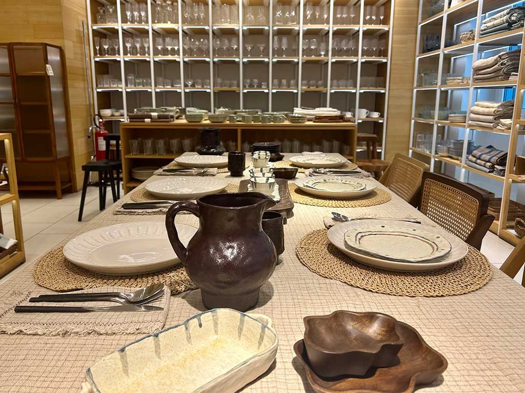 zara home interno negozio reparto tableware