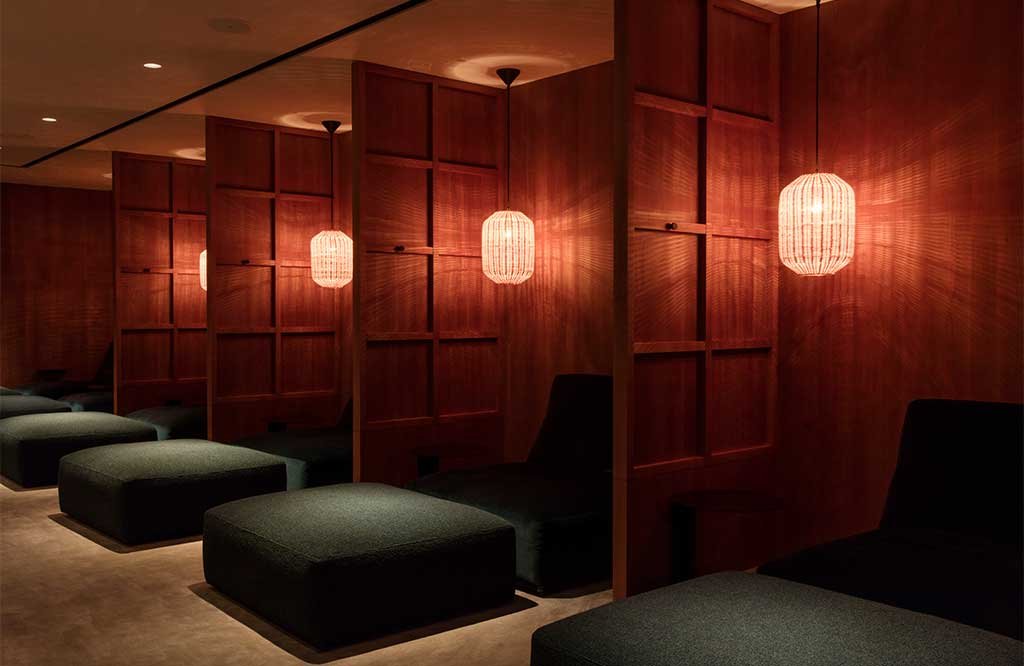 Cathay Pacific first lounge, interior design by StudioIlse, Hong Kong, 2015.