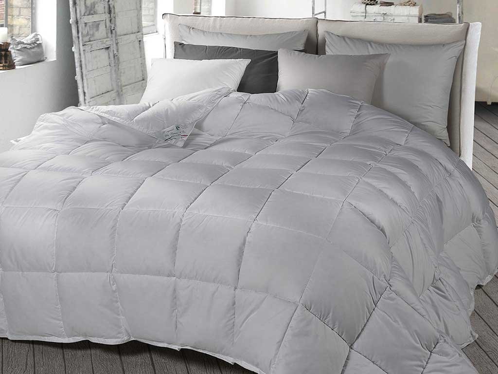 double duvet and feather pillows