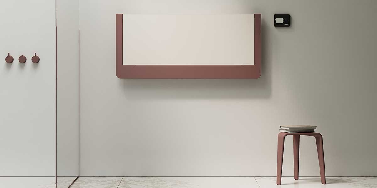 termoarredo bicolor parete bagno