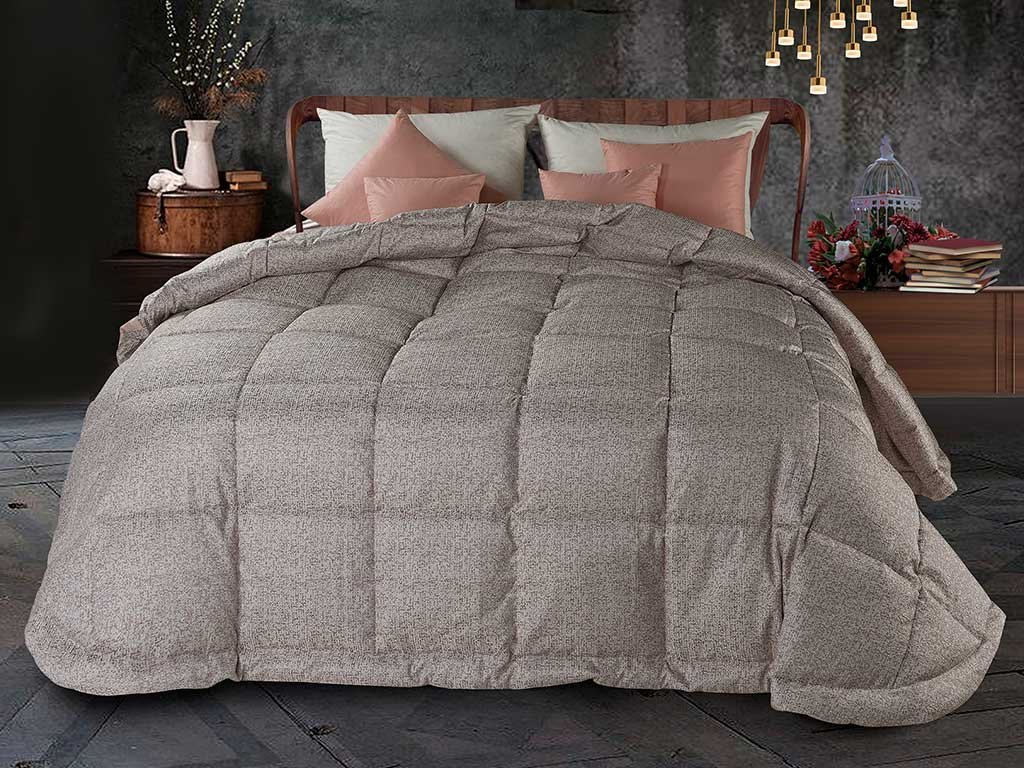 double quilt in brown tone