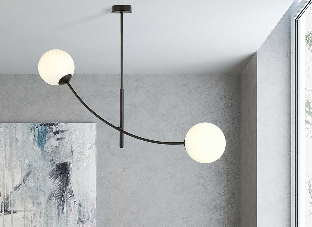 lampada sospesa nera