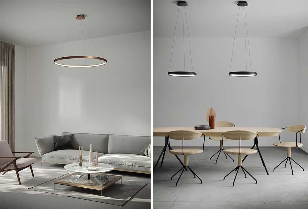 lampade sospese anello led