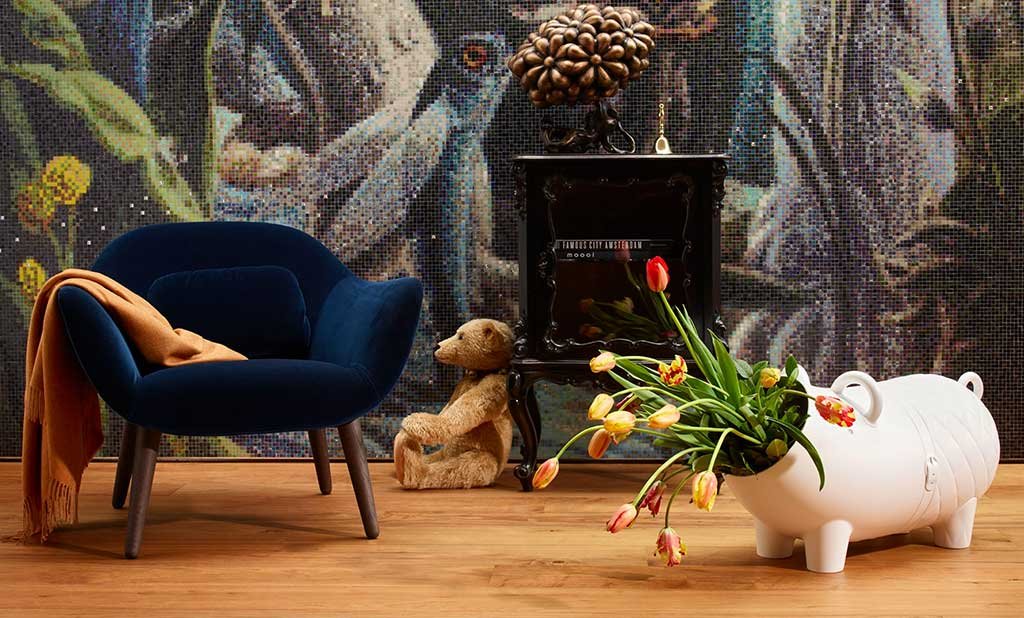maialino contenitore con fiori dentro