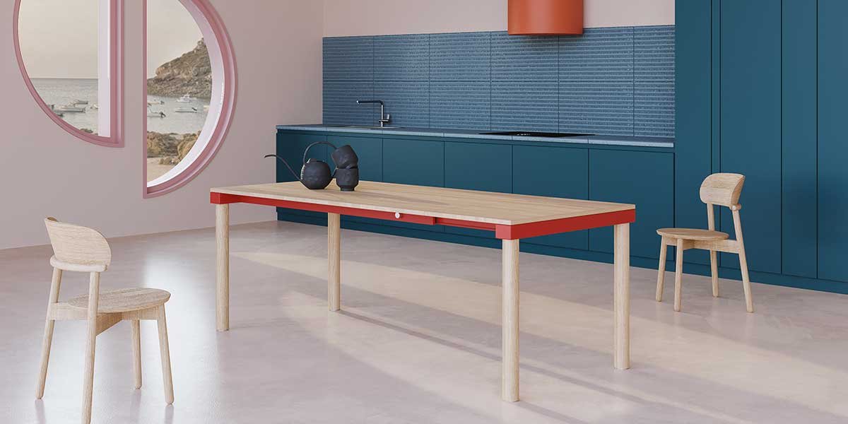 tavolo allungabile legno e colore