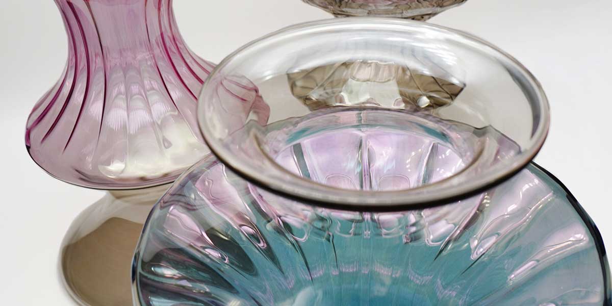 vasi in vetro veneziano di design collezione madame
