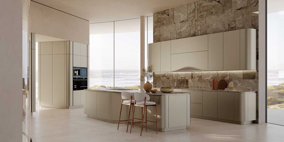 cucina moderna linee curve design