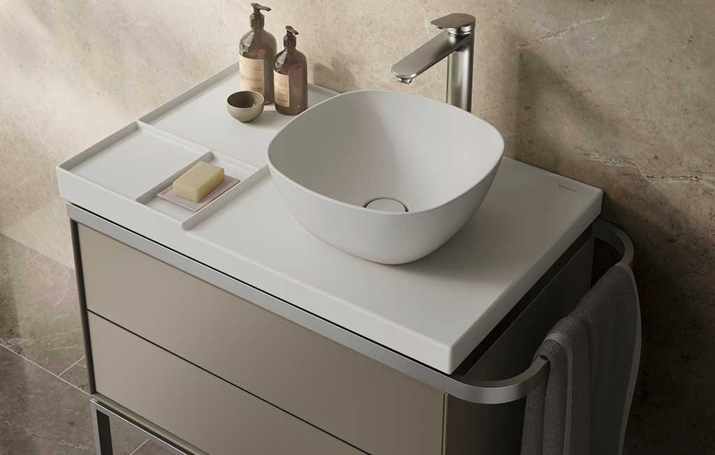 bacinella consolle ceramica arredo bagno mobile satinato 