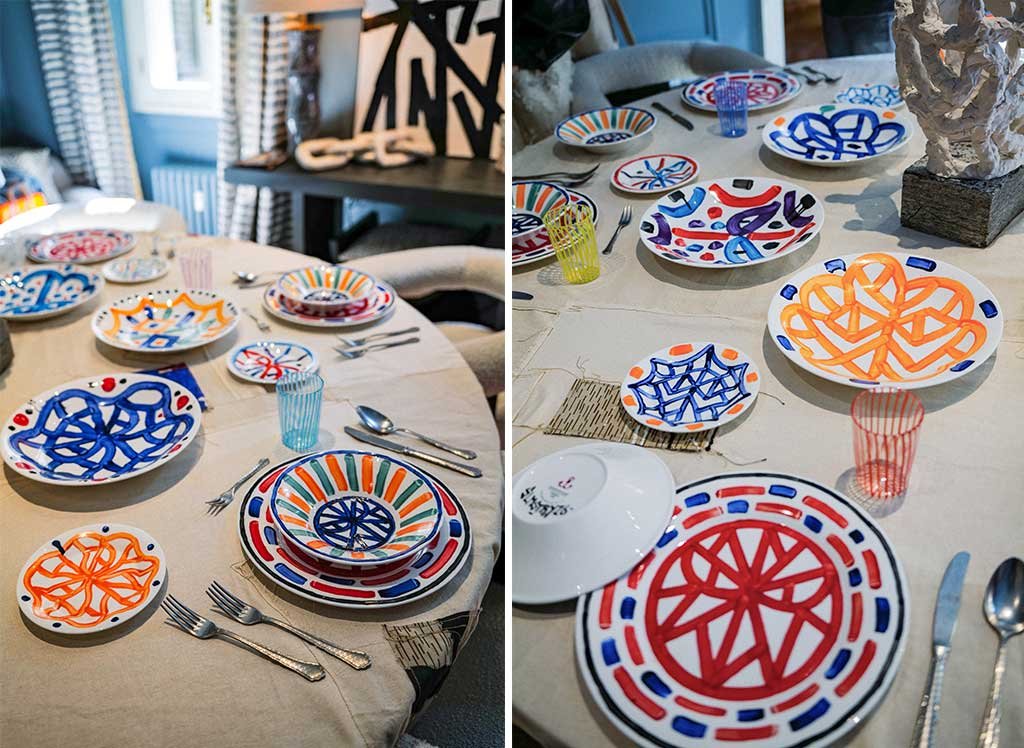 collezione piatti ceramica dipinti a mano