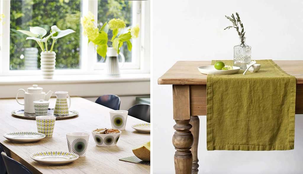 servizio-colazione-stile nordico-e-runner-muschio